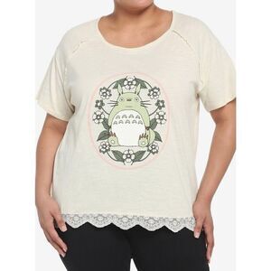 Studio Ghibli My Neighbor Totoro Pink Bow Girls T-Shirt Plus Size 1